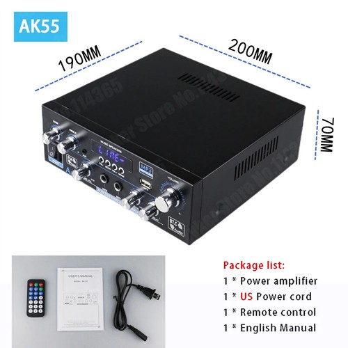 Amplificatore Digitale Sound Bluetooth 2 Canali HiFi Stereo AMP FM USB Telecomando - Foto 9 di 29