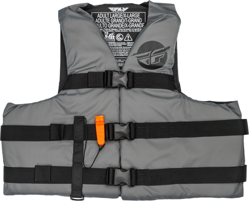221-30411S FLY RACING NYLON FLOTATION VEST GREY/BLACK SMALL