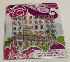 24 pairs My Little Pony sticker earrings Set New