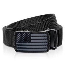 American Flag Belt for Men Black Nylon Belts 4th of July Patriotic Decorations