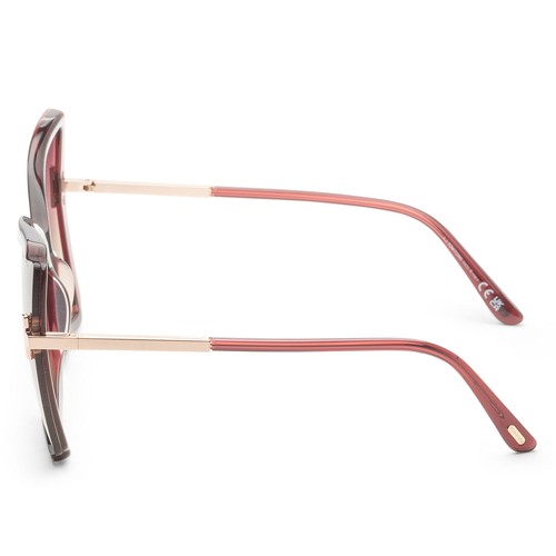 Tom Ford Women's Gia 63mm Shiny Bordeaux Sunglasses FT0766-69T-63 - Picture 2 of 2