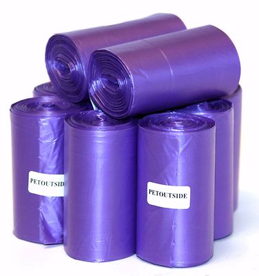 1380 DOG PET WASTE POOP BAG PURPLE REFILL 60 ROLLS CORELESS USA PetOutSide USA