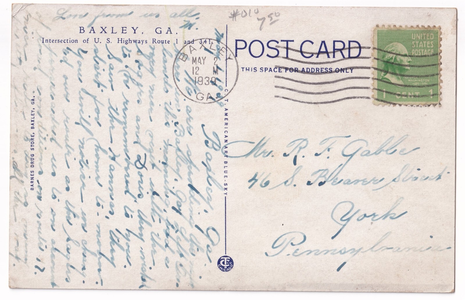 Post Card Appling County Court House Baxley eBay