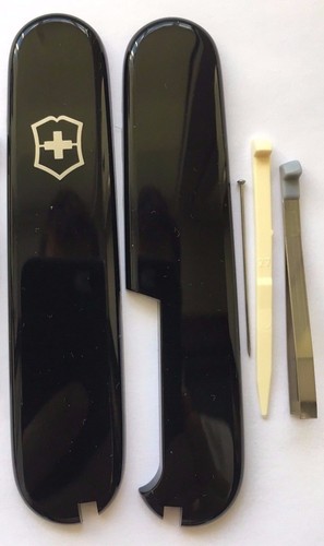 SWISS ARMY VICTORINOX 91mm SCALES/HANDLES WITH TWEEZER+TOOTHPICK+PIN - Picture 7 of 11