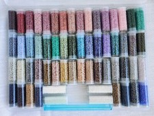 SALE - Assorted of 60 colors, 11 Japanese Seed Beads, New in Plastic Case