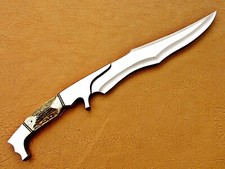 WILD CUSTOM HANDMADE 16 INCHES LONG IN HIGH POLISHED STEEL HUNTING PERFECT BOWIE