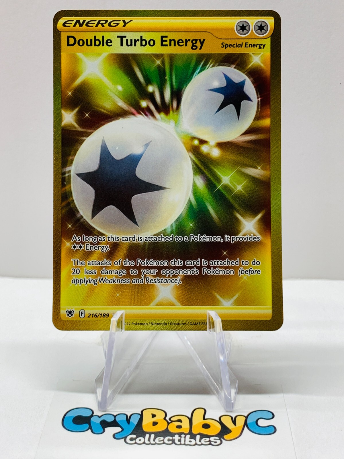 Pokemon Double Turbo Energy 216/189 Astral Radiance Sword & Shield SECRET RARE
