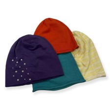 Lot of 4 Beanies Colorful One Size New Without Tags Winter Fall