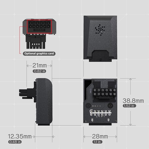 90 Grad Stromversorgungsadapter 450W für RTX 4090 4080 4070 Ti 3090 Grafikkarte - Afbeelding 10 van 14