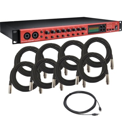 Focusrite Clarett+ OctoPre 8-Channel Mic Preamp CABLE KIT