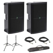 Mackie Thump215 1400W 15" Speaker  SSP7900 Stands  XLR Cables