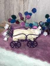 Miniature Metal Pram Baby Carriage/Miniature Dollhouse Baby Stroller