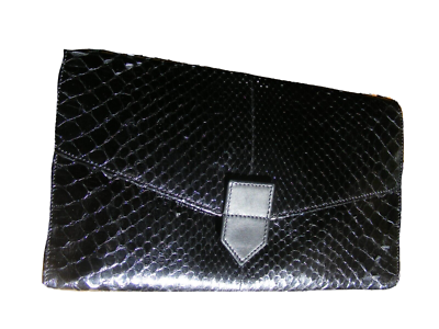 PYTHON SKIN GENUINE ウォレットバッグ 黒 DOLCE & GABBANA Black Genuine PYTHON snake Skin TRAVEL Organizer