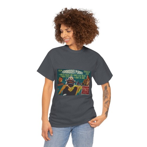 Forbidden Planet 1956 Vintage Retro Sci-fi Movie Poster T-shirt - Picture 40 of 97