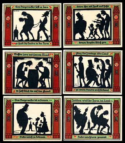 Glauchau Notgeld / 1921 / Complete Set, Six Notes - UNC - Picture 2 of 2