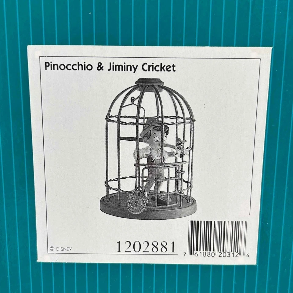 Disney Classics Collection Pinocchio & Jiminy Cricket Figurine in Cage 1202881 - Image 2 of 4