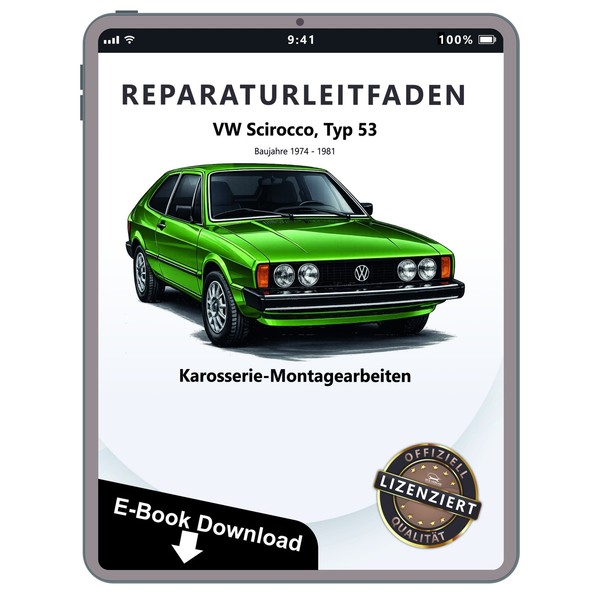 Vw Scirocco 53 1974-1981 Karosseriearbeiten Innen AußEn Reparaturleitfaden Ebook-image