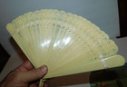 NEAT DECORATIVE VINTAGE HAND FAN JOB LOT ONE HAS FLAMINGO DESIGN — photo 4
