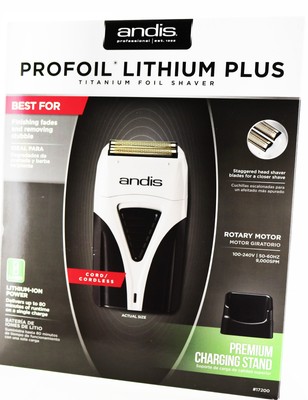 Andis Profoil Lithium Plus Titanium Foil Shaver. Cord and Cordless.
