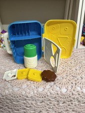 Vintage 1992 Fisher Price Lunch box W/ Accessories