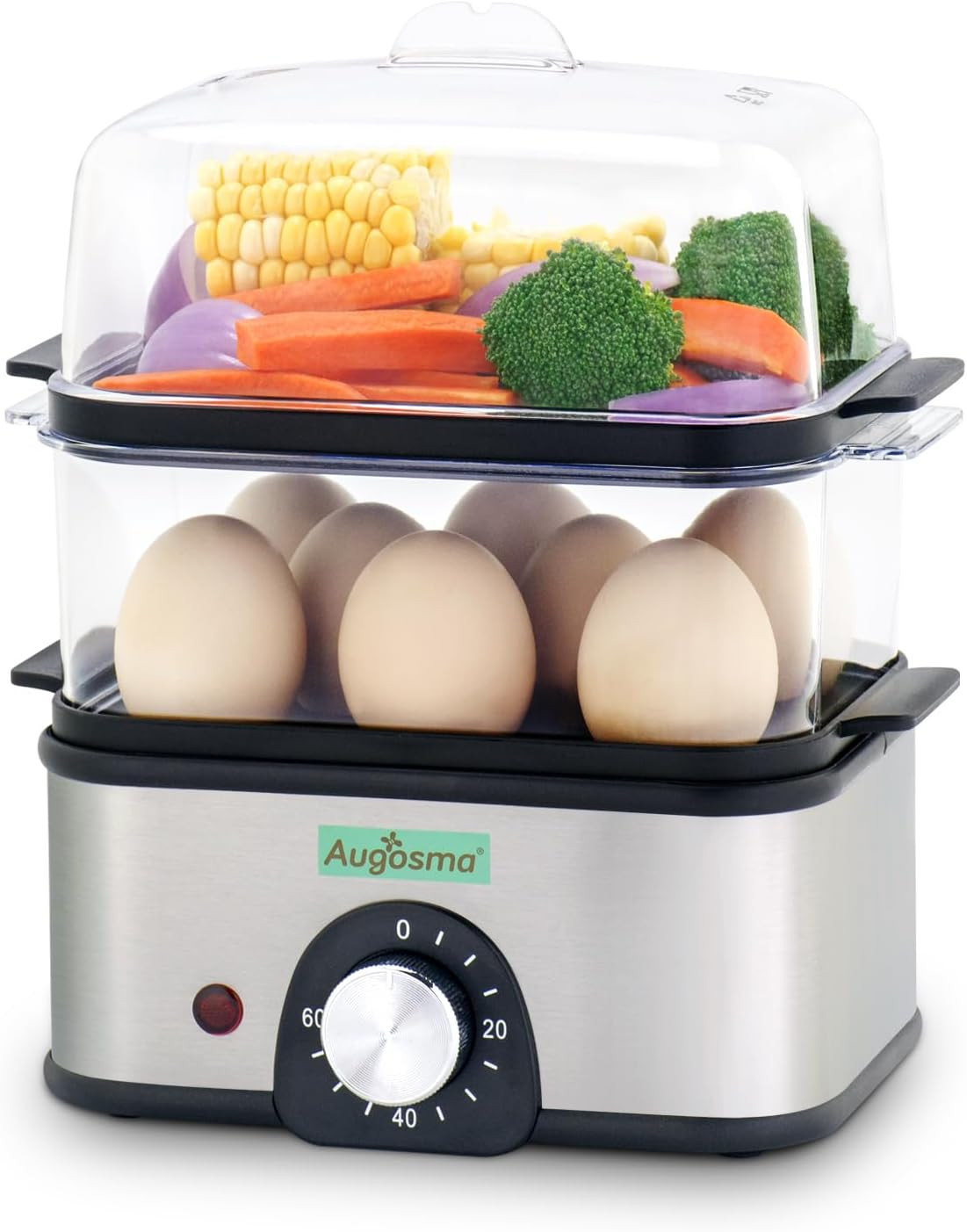 Vaporiera per Cucinare Sano - 2 Piani per Verdure e Proteine Fit