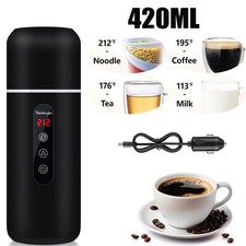 Car Cup Travel Heating Cup Coffee Mug Heater Electric Water Bottle 420mlelectric