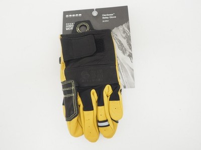 NEW! Mountain Hardwear X-Small Belay Glove Tan, Black Goat Leather Unisex