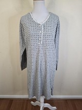 Ashley Taylor Floral Cottage Granny Core VTG Long Sleeve Nightgown Medium Trad
