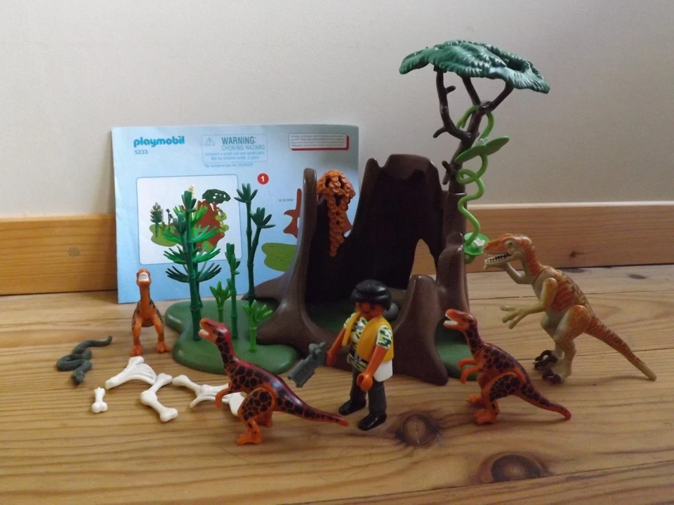 PLAYMOBIL - 5233 Dino Deinonychus Velociraptors Dinosaures scientifique COMPLET - Photo 1/4