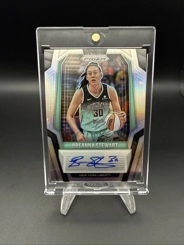 2025 Panini Prizm WNBA Breanna Stewart, New York Liberty Silver Prizm Auto