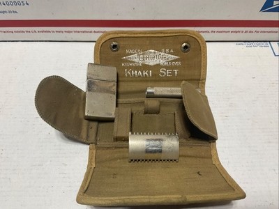 Vintage Gillette Khaki Set Shaving Kit