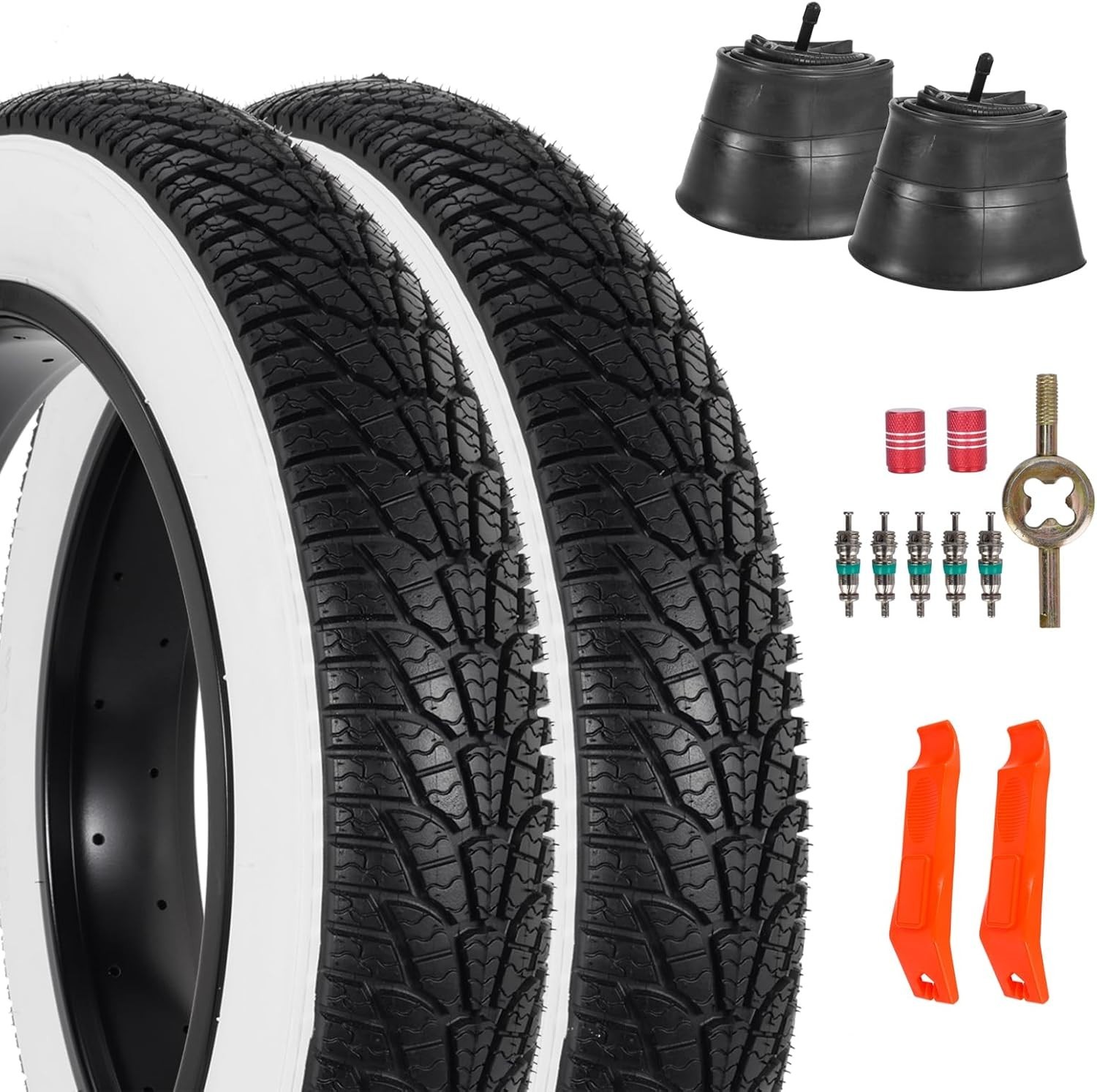 Tire, 20 Inch Mountain Bike Tires & Tubes Set, Folding Re