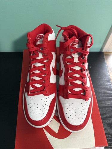 DD1399-106 Nike Dunk High Championship St. John's University Red White M 7.5 W 9 - Picture 3 of 12