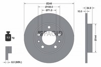 2X Bremsscheibe Pagid 55691NC FüR Peugeot 308 2 SW THP 110 130 Vti Bluehdi 100