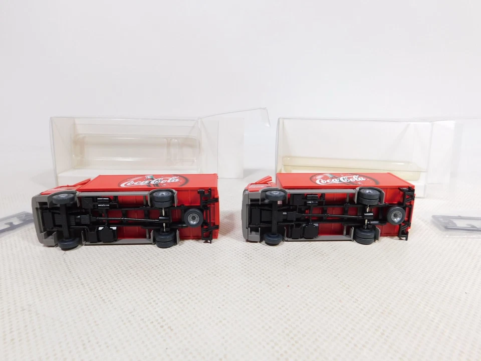 Wiking 1:87 H0 2x Modello Pubblicitario Camion MB Coca-Cola Sg / Mint + Box # - Immagine 3 di 4