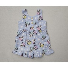Disney baby Girls Minnie Mouse Shortalls Romper Ruffle 18M Blue 100 Cotton