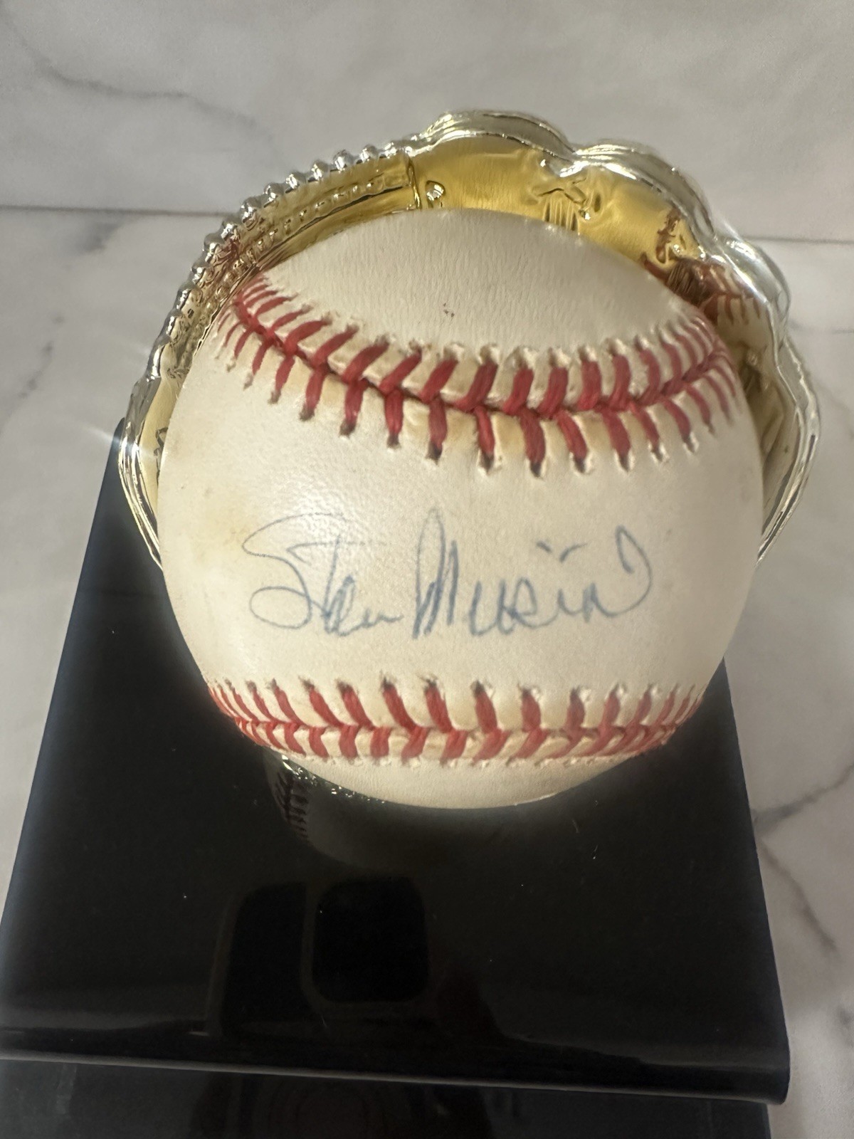Stan Musial Autographed Baseball Rawlings National League Ball PSA DNA Cardinals
