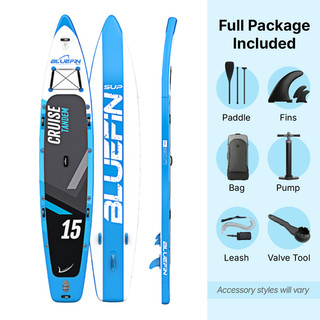Bluefin Cruise SUP Blue Stand Up Inflatable Paddle Board 15' EX DEMO V3 3)