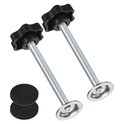 #ad 2 Pack M8x80mm Star Clamping Knobs with Screws Pressure Plate Rubber Pad AU $14.08
