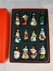 Vtg 2008 Avon Set of 12 Holiday Glass Ornaments (Nib)