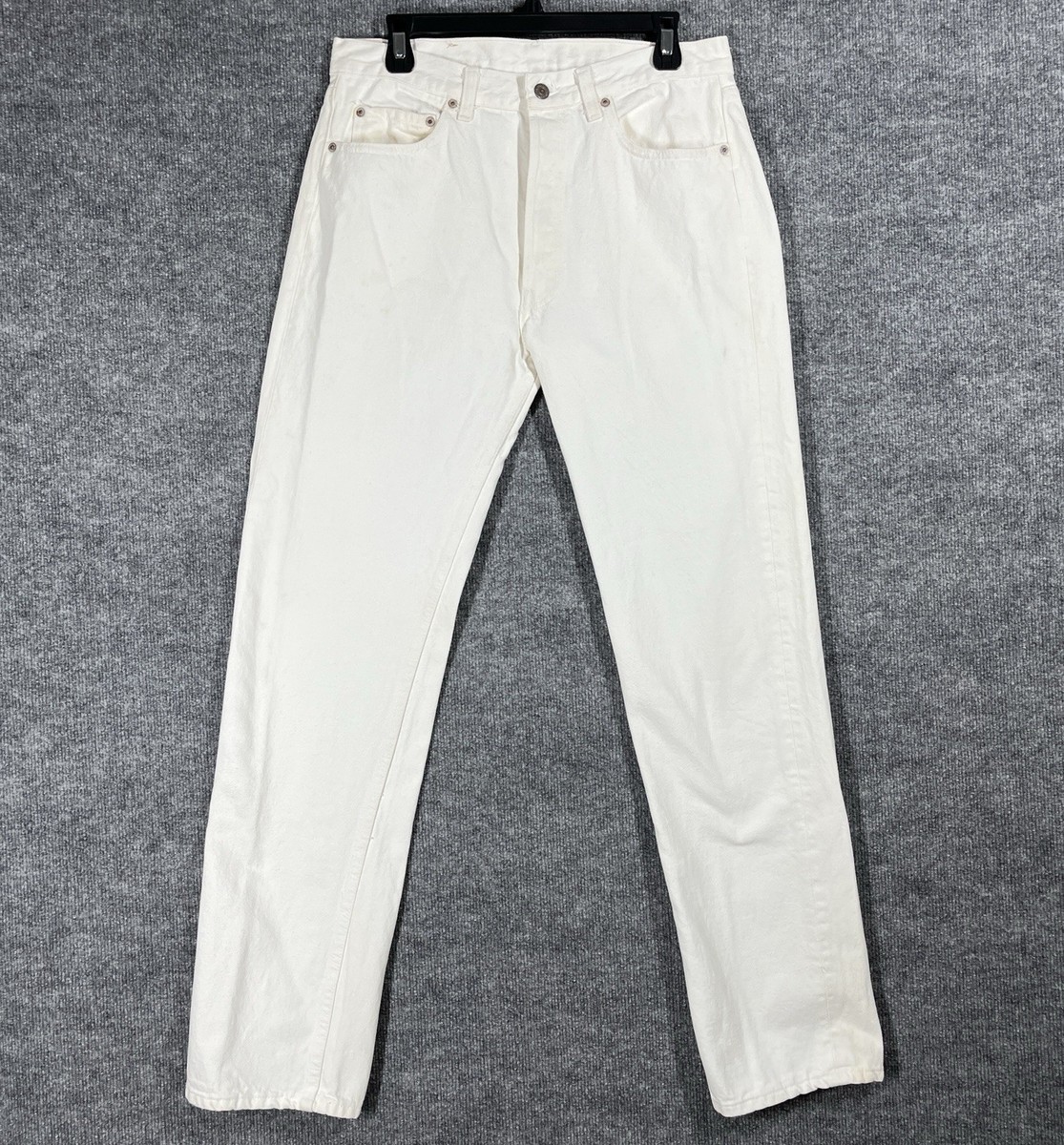 VINTAGE Levis 501 Jeans Men 32x32 White 80s 90s USA Button Fly