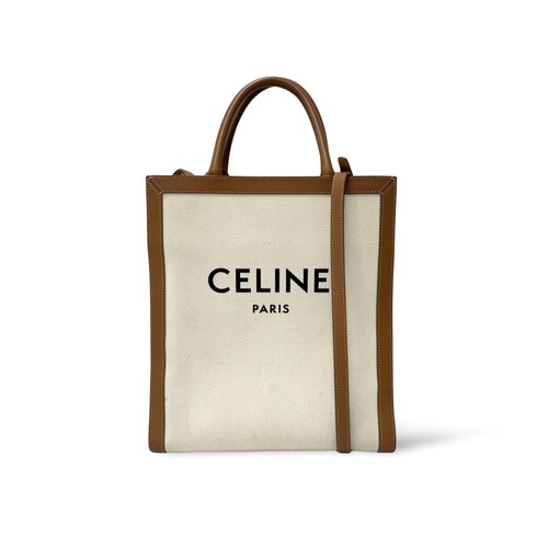 Celine Cabas Vertical Small Tote Bag Women Brown One Size