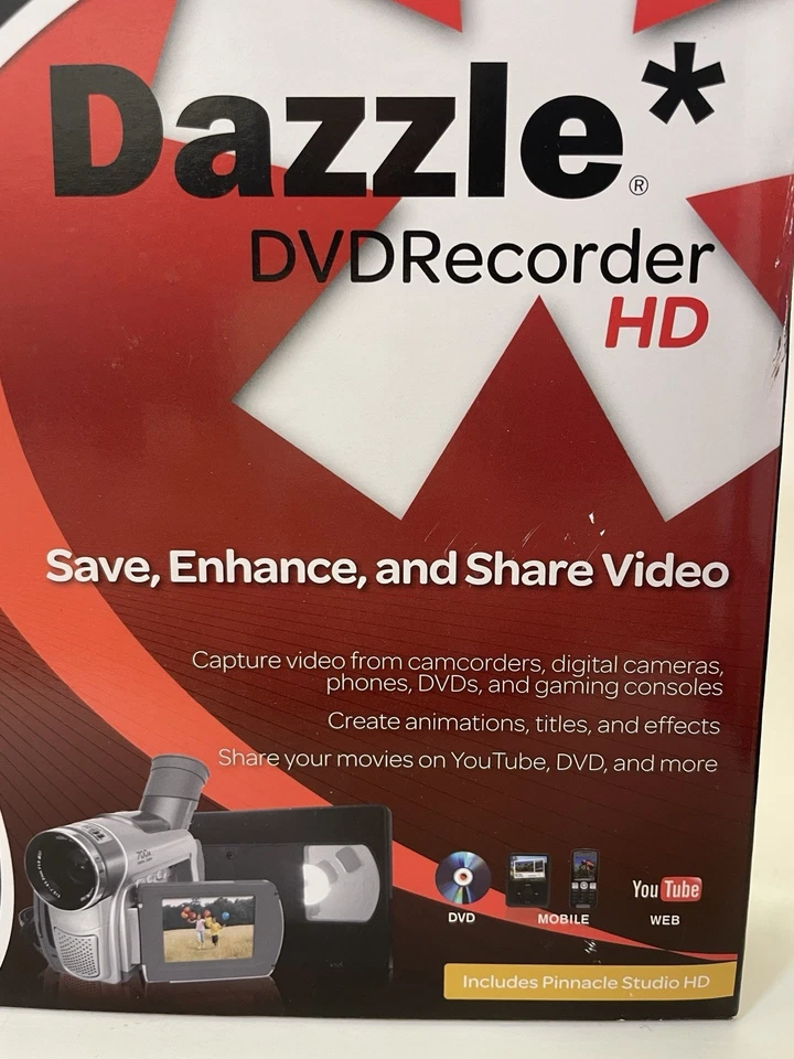 Pinnacle Dazzle * DVD Recorder HD Video Capture DV Mobile Web PC USB NEW IN BOX - Image 2 of 4