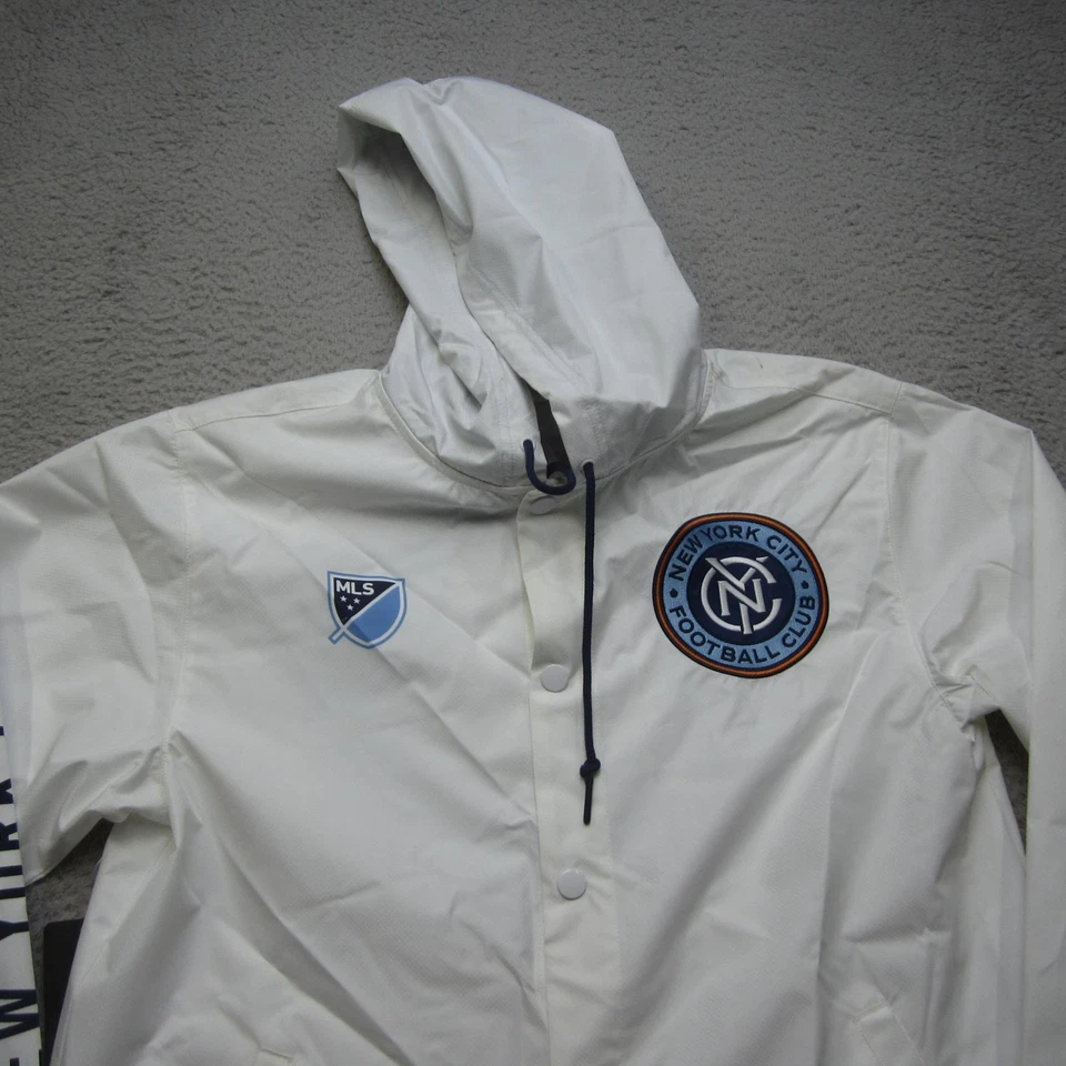 New York City FC Jacket Mens Medium MLS Soccer Hooded Pullover Mitchell Ness - Image 4 of 4