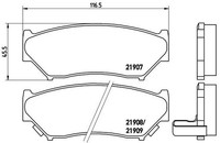 2X Brembo Bremsbelagsatz, Scheibenbremse P 79 008 FüR Suzuki