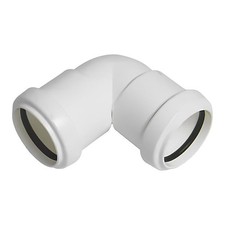 FLOPLAST 32mm White Pushfit Waste Pipe Knuckle - Bag of 2 - FREE 1 Day Delivery
