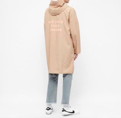 DROLE DE MONSIEUR Beige Raincoat Long Oversized S New JAPAN