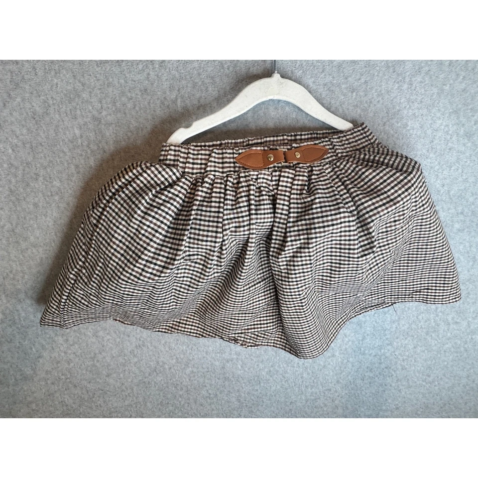 Girls Plaid Skirt Size 6/7 with Belt Detail, Elastic Waist, Kids Fashion - Image 3 of 4