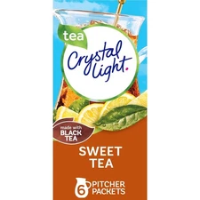 Crystal Light Sweet Tea Naturally Flavored Powdered Drink Mix, 6 Ct Pitcher Pack