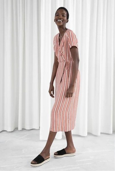 Women & Other Stories Dress Pink Viscose 36 #3FU7